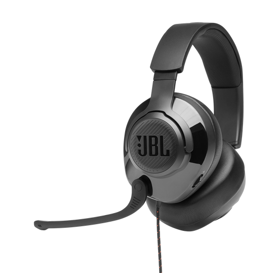 JBL Quantum 300 - Black - Hybrid wired over-ear PC gaming headset with flip-up mic - Detailshot 3